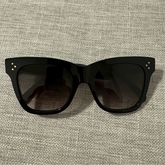 Celine Accessories - Celine Bold Three Dot Square Sunglasses CL40183F 01K